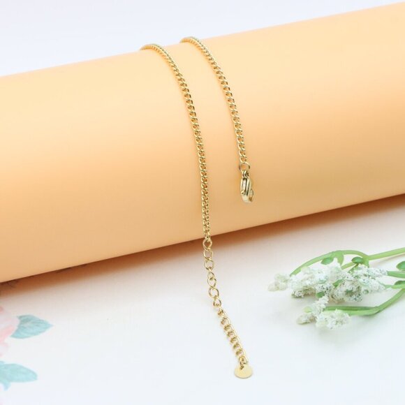 Colorful Charm Yellow Necklace with Gold Plated Chain, XPNL0371 - Picture 11 of 11